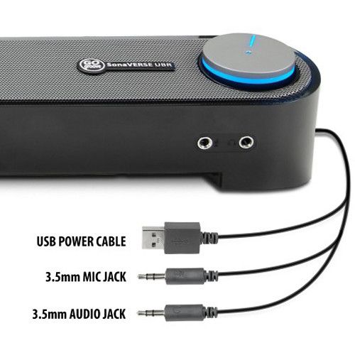 그루브 GOgroove SonaVERSE UBR USB-Powered Soundbar (Black)