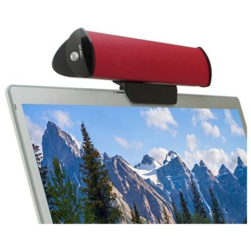 그루브 [아마존베스트]GOgroove SonaVERSE USB Speakers for Laptop Computer - USB Powered Mini Sound Bar with Clip-On Portable External Speaker Design for Monitor, One Cable for Digital Audio Input and Po