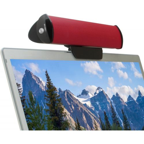 그루브 [아마존베스트]GOgroove SonaVERSE USB Speakers for Laptop Computer - USB Powered Mini Sound Bar with Clip-On Portable External Speaker Design for Monitor, One Cable for Digital Audio Input and Po