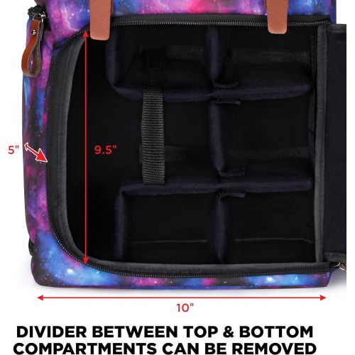 그루브 GOgroove Full Size DSLR Photography Backpack Case for Camera and Laptop with 15.6 inch Laptop Space, Accessory Storage, Tripod Holder, Long Lasting Durability and Weatherproof Rain