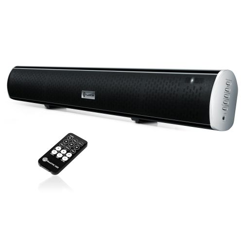 그루브 GOgroove TV Sound Bar Wireless Bluetooth Speaker - BlueSYNC SBR Home Theater 2.1 Soundbar with 4 Audio Inputs (Optical, AUX, RCA, Bluetooth), Built-in EQ, Wall Mounting Kit, 31-Inc