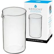 GROSCHE Borosilicate 3.3 Glass Universal Replacement Beaker for French Press Coffee and Tea Makers - Enhanced Coffee and Tea Brewing Experience (34.oz - Medium)