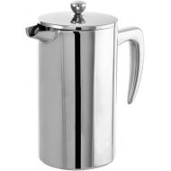 GROSCHE Dublin Stainless Steel Coffee Maker French Press - 8 Cup | 34 FL Oz Capacity Coffee Press, 18/8 Double Walled Stainless Steel French Press Coffee Maker - Hot/Cold Brew | Stainless French Press