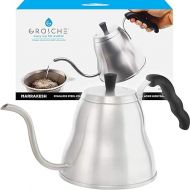 GROSCHE - Marrakesh Goosneck Kettle Stovetop - Stainless Steel Pour Over Coffee Kettle Stovetop - Tea Kettle - Stovetop Gooseneck Kettle - Coffee & Tea Kettle - Home Essentials (34 fl. oz)