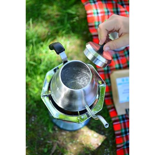  GROSCHE - Marrakesh Goosneck Kettle Stovetop - Stainless Steel Pour Over Coffee Kettle Stovetop - Tea Kettle - Stovetop Gooseneck Kettle - Coffee & Tea Kettle - Home Essentials (34 fl. oz)