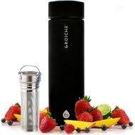 GROSCHE Chicago EXTRA LONG INFUSER - SOFT TOUCH - Tea and Fruit Infuser Water Bottle - Double Walled Vacuum Insulated Stainless Steel Flask | Hot & Cold Tea Infuser Bottle