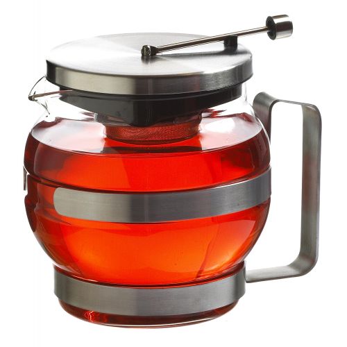  GROSCHE BUDAPEST glass and stainless steel teapot with infuser 1000 ml 32 fl. oz size