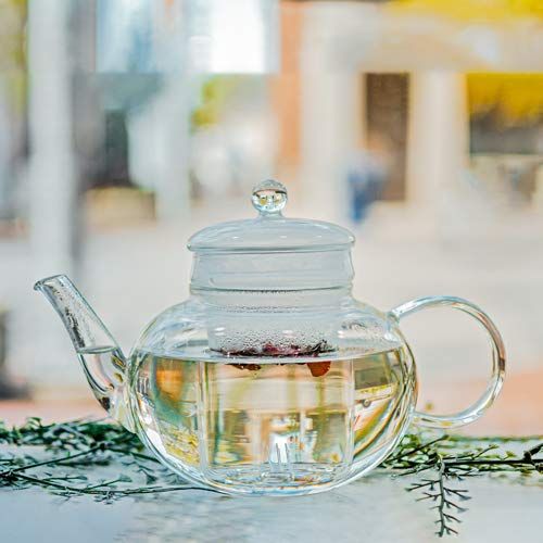  GROSCHE MONACO All Glass Hand Blown Teapot with Infuser 1250 ml 42 fl. oz Capacity