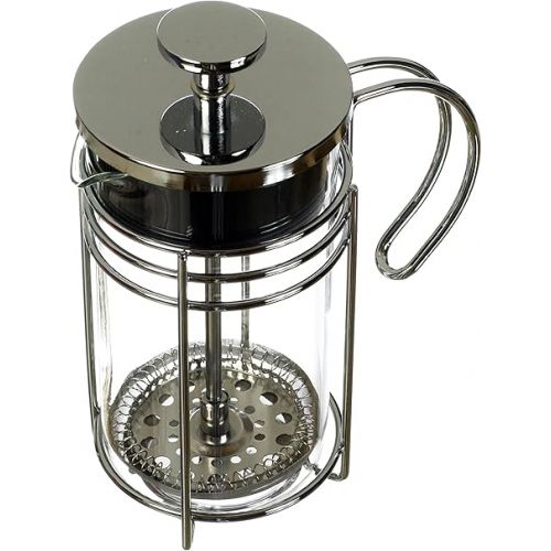  GROSCHE MADRID French Press - Premium Coffee and Tea Maker - 0.35L - 11.8oz - Borosilicate Glass Beaker - Dual Filter System For Rich Brew - Versatile Brewing | Stainless Steel Filter