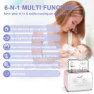 [아마존핫딜][아마존 핫딜] GROWNSY 2019 Fast Baby Bottle Warmer Bottle Sterilizer 6-in-1 BPA-Free Baby Food Heater Defrosting Setting Smart Thermostat Warmer with Auto Power-Off and Precise Temperature Control for B
