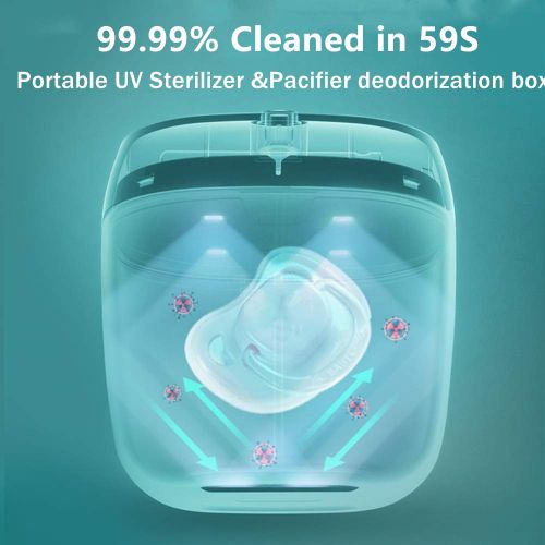  GROWNSY Pacifier Sanitizer U-V-C Portable Sterilizer USB Rechargeable 99.99% Cleaned in 59 Seconds