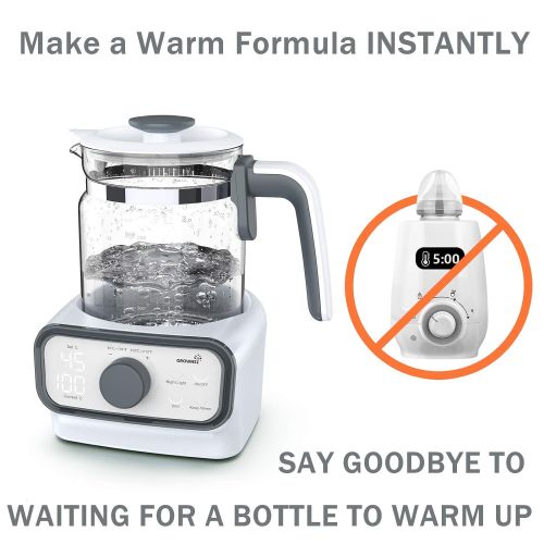  GROWNSY Baby Instant Warmer Bottle Warmer Formula Dispenser Electric Kettle with Accurate Temperature Control for Formula