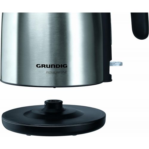  Grundig WK 5260 Premium-Wasserkocher (3000 Watt, 1,7 l), schwarz-silber