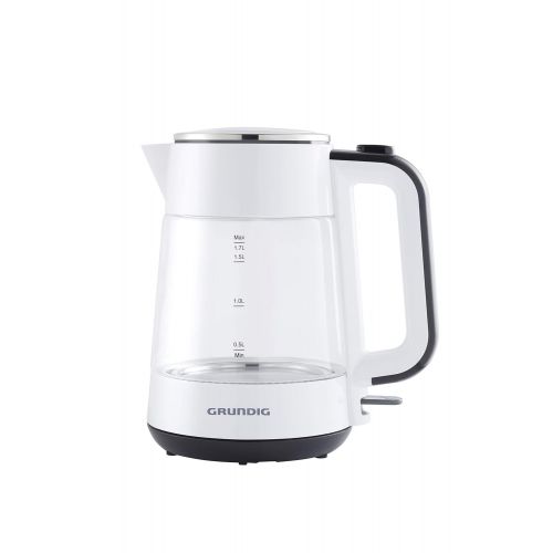  Grundig WK 5860 Wasserkocher, Glas, 2400W, 1,7 l, 2400, Weiss/Schwarz