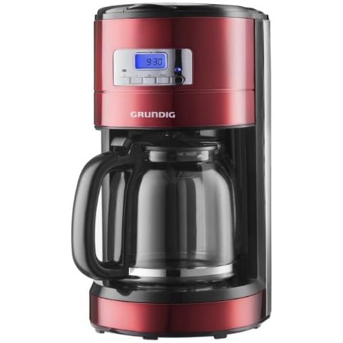  Grundig KM 6330 Kaffeemaschine Red Sense (1,8 l, Digitaluhr, programmierbare Startzeit) metallic rot