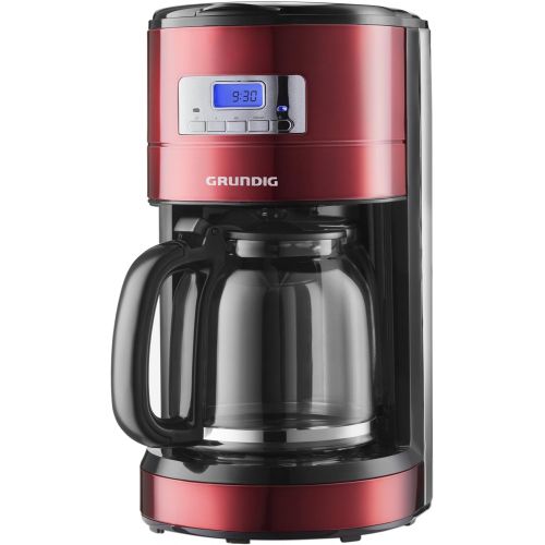  Grundig KM 6330 Kaffeemaschine Red Sense (1,8 l, Digitaluhr, programmierbare Startzeit) metallic rot