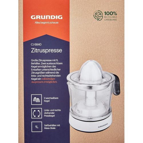  [아마존베스트]GRUNDIG Citrus juicer CJ 6840 with two press cones