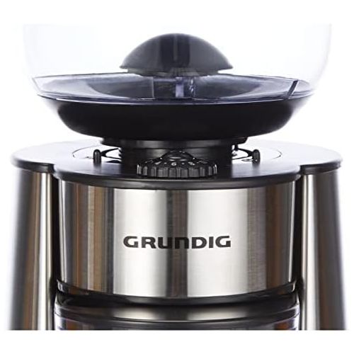  [아마존베스트]Grundig cm 6760 cm 6760 Coffee Grinder, Disc Grinder, 130 W, Stainless Steel Grinding Discs, 18 Grinding Degrees, 130, Stainless Steel/Black