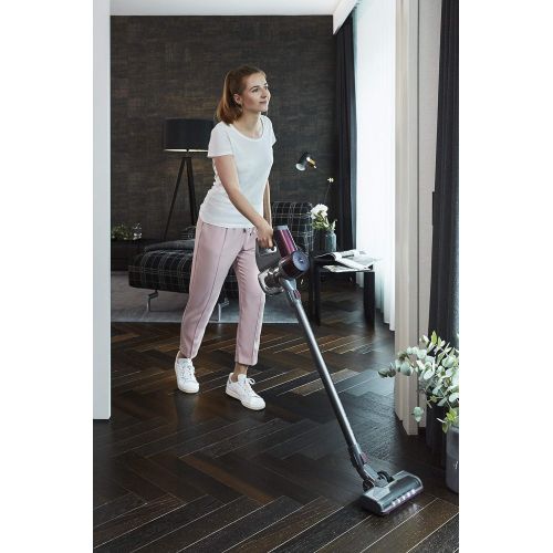  [아마존베스트]Grundig VCP 3830 vacuum cleaner with DC motor 21.6 V battery, silver, berry.