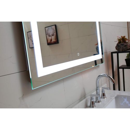  GS MIRROR 40X24 Inch LED Lighted Bathroom Mirror with Dimmable Touch Switch (GS099D-4024N) (40X24 inch New)