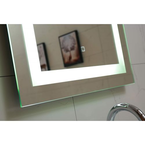  GS MIRROR 40X24 Inch LED Lighted Bathroom Mirror with Dimmable Touch Switch (GS099D-4024N) (40X24 inch New)