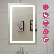 GS MIRROR 24X36 Inch LED Lighted Bathroom Mirror with Dimmable Touch Switch(GS099H-2436)(24x36 inch)