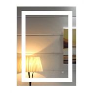 GS MIRROR 24X32 Inch LED Lighted Bathroom Mirror with Dimmable Touch Switch (GS099D-2432) (24X32 inch)