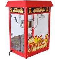 GS Multitrade Grosse Popcornmaschine fuer knusprige Popcorn mit Warmeplatte und Innenbeleuchtung - 1600 Watt ca. 5 Kg Popcorn pro Stunde - Masse 600 x 460 x 820 mm - Gewicht ca 23 kg