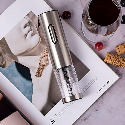  [아마존베스트]GSDJAL Electric Bottle Opener, 4-in-1 Electronic Wine Opener, Electric Corkscrew with Foil Cutter, Vacuum Stopper and Pourer, USB Charging Cable, 600 mAh