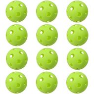 GSE Games & Sports Expert 12-Pack of Training Practice Plastic Baseballs, Indoor Pickleball Balls, Airflow Hollow Softballs