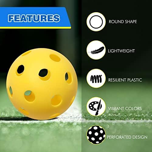  GSE Games & Sports Expert 12-Pack of Training Practice Plastic Baseballs, Indoor Pickleball Balls, Airflow Hollow Softballs