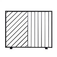 GSG Fireplace Screen Decorative Large Flat Guard Wrought Iron Fireplace Screen, Outdoor Single Panel Metal Decor Mesh, Baby Safe Fireproof Fence Panels Wood Burning Stove Accessories,