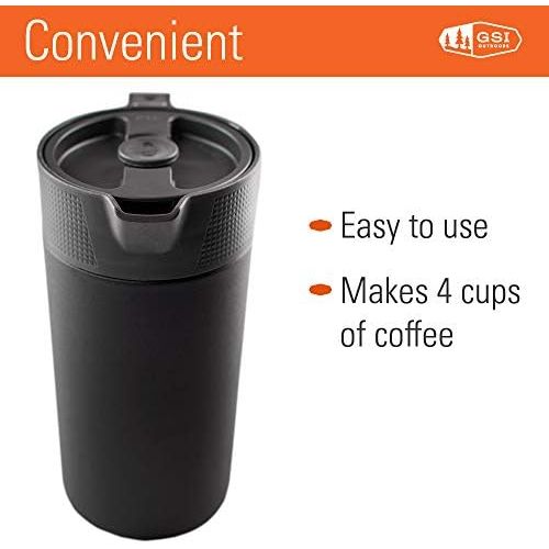  [아마존베스트]GSI Outdoors - Glacier Stainless JavaPress, 30oz Camping French Press