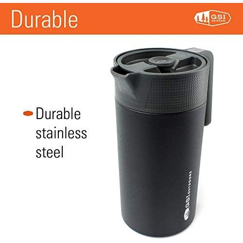  [아마존베스트]GSI Outdoors - Glacier Stainless JavaPress, 30oz Camping French Press