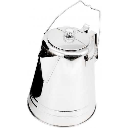  [아마존베스트]GSI Outdoors Glacier Stainless Steel 14 Cup Percolator Ultra-Rugged for Brewing Coffee While Camping with Groups