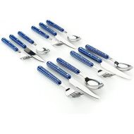 [아마존베스트]GSI Outdoors 12 Piece Blue Cutlery Set Camping Flatware 10212