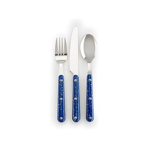  [아마존베스트]GSI Outdoors 12 Piece Blue Cutlery Set Camping Flatware 10212