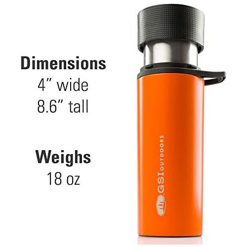  [아마존베스트]GSI Outdoors - Glacier Stainless Commuter JavaPress, French Press Coffee Mug