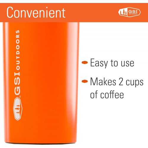  [아마존베스트]GSI Outdoors - Glacier Stainless Commuter JavaPress, French Press Coffee Mug