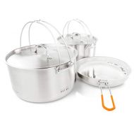 GSI Outdoors Glacier Stainless Troop Cooking Set for 8-10 People