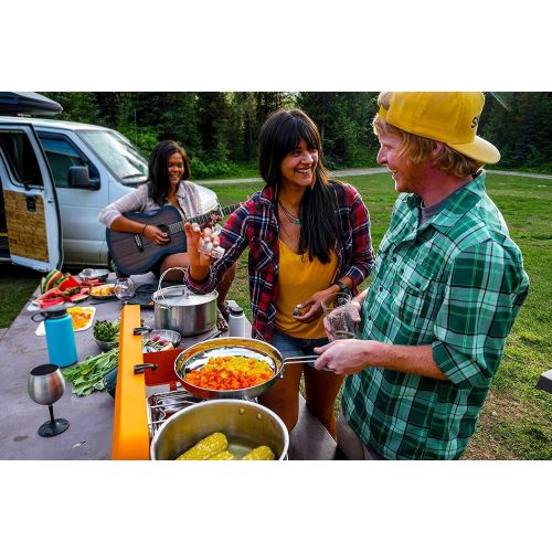  GSI Outdoors Glacier Stainless Troop Cooking Set for 8-10 People