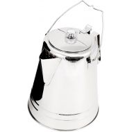 GSI Outdoors Percolator Coffee Pot I Glacier Stainless Steel Ultra-Rugged for Brewing Coffee Over Stove and Fire Ideal for Group Camping, 28 Cup