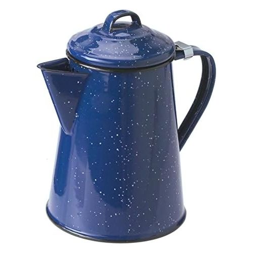  GSI Outdoors 8 Cup Coffee Pot for Storing Hot Coffee, Tea and Water While Camping, Blue