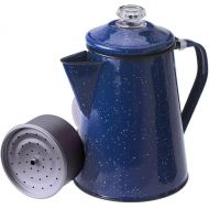 GSI Outdoors Percolator Coffee Pot 8 Cup Enamelware for Brewing Coffee over Stove & Fire - Ideal for Campsite, Cabin, RV, Kitchen, Groups, Backpacking