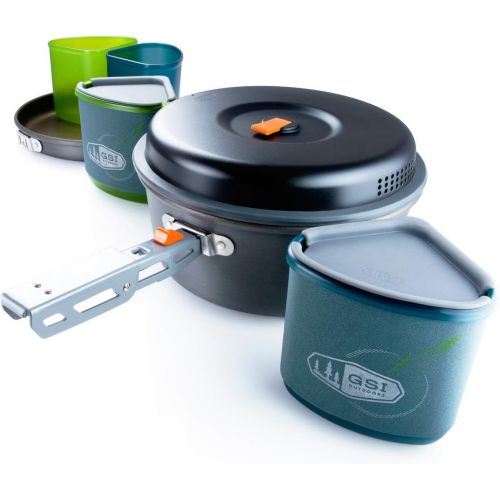  GSI Outdoors, Pinnacle Backpacker, Nesting Cook Set, Superior Backcountry Cookware Since 1985