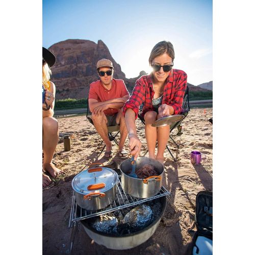  GSI Outdoors Portable Campfire Grill I Collapsible Backpacking & Camping Grill