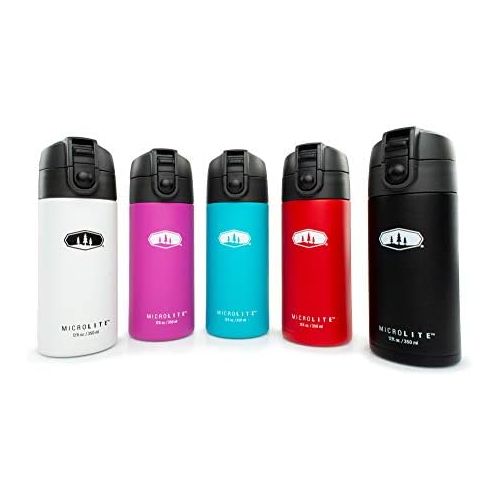  GSI Outdoors - Microlite Water Bottle, Vacuum Insulated Stainless Steel, Flip Lid