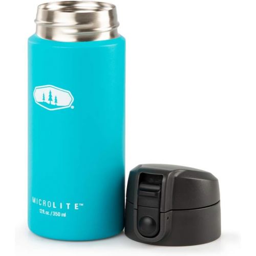  GSI Outdoors - Microlite Water Bottle, Vacuum Insulated Stainless Steel, Flip Lid