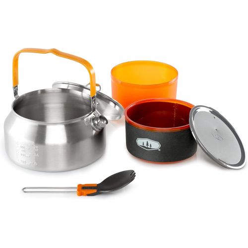  GSI Outdoors Glacier Stainless Ketalist Camping Cookset for Backpacking, Camping or RV