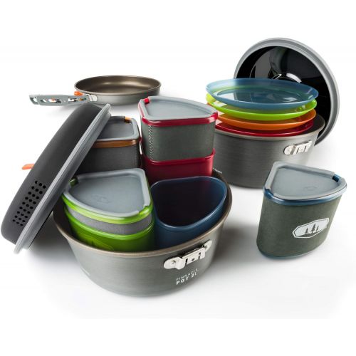  GSI Outdoors, Pinnacle Camper Cooking Set for Camping and Backpacking, 2 to 4 Person